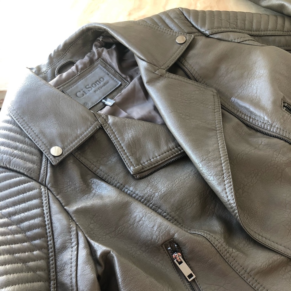 Faux leather jacket